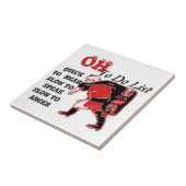 Santa's to-do lijst Collectie. Tegeltje (Zijkant)
