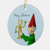 Santa's Toymaker Keramisch Ornament (Links)