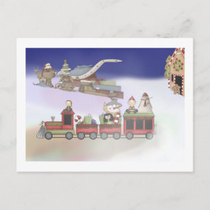 Santa's Train Feestdagenkaart