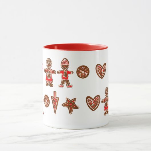 Santa's trakteert peperkoek rode Kerstmis Mok (Midden)