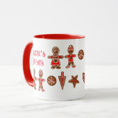 Santa's trakteert peperkoek rode Kerstmis Mok (Voorkant links)