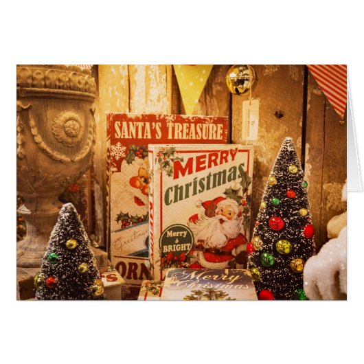 Santa's Treasure Christmas Kaart (Voorkant Horizontaal)