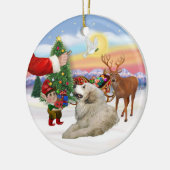 Santas Treat - Great Pyrenees Keramisch Ornament (Links)
