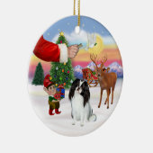 Santas Treat - Japanese Chin Keramisch Ornament (Rechts)