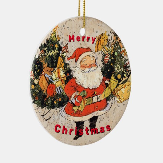 Santa's Trees - Kerstmis Keramisch Ornament (Rechts)