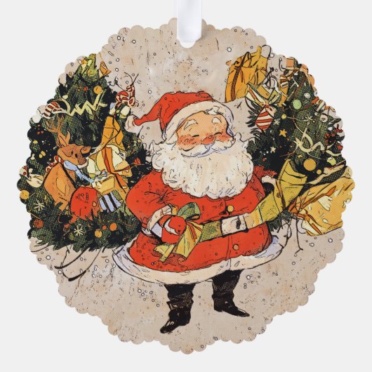 Santa's Trees - Kerstmis Ornament Kaart (Achterkant)