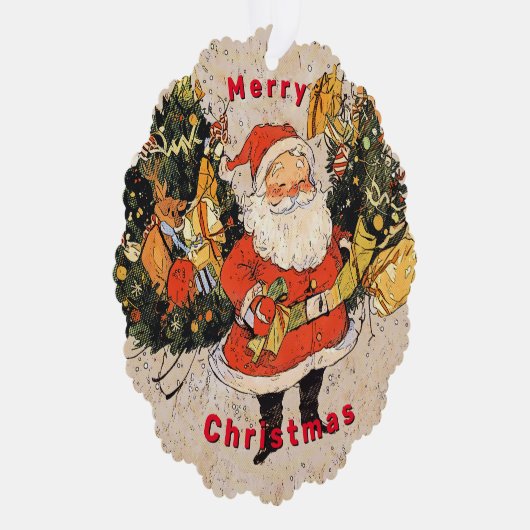 Santa's Trees - Kerstmis Ornament Kaart (Rechts)