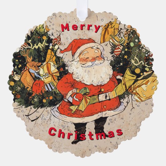 Santa's Trees - Kerstmis Ornament Kaart (Voorkant)