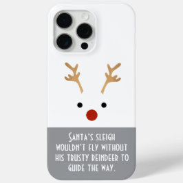 Santa's Trusty Rendier Minimal iPhone 15 Pro Max Hoesje