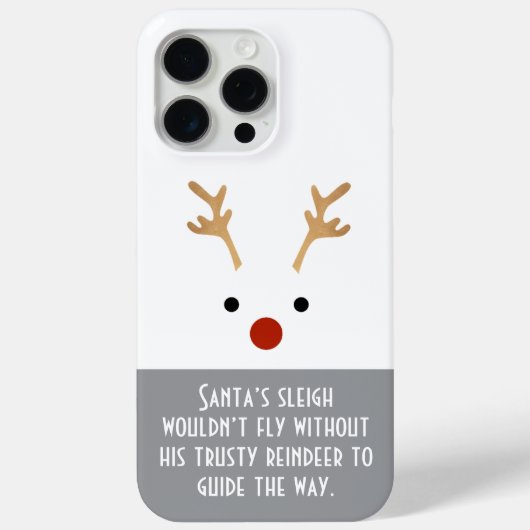 Santa's Trusty Rendier Minimal Case-Mate iPhone Case (Achterkant)