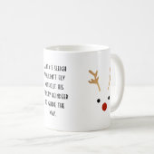 Santa's Trusty Rendier Minimal Koffiemok (Voorkant rechts)