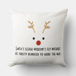 Santa's Trusty Rendier Minimal Kussen