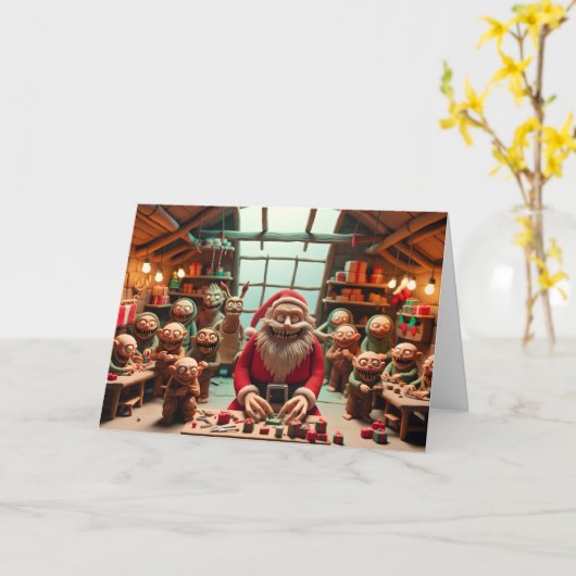 Santa's Twisted Helpers: een ondeugende workshop Kaart (Gele Bloem)