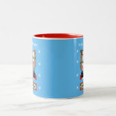 Santa's Uitzicht 2 Tweekleurige Koffiemok (Center)