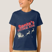 Santa's Vintage Ride Retro Christmas Kids' T-Shirt (Voorkant)