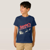 Santa's Vintage Ride Retro Christmas Kids' T-Shirt (Voorkant volledig)