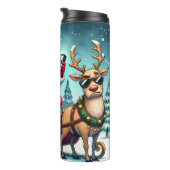 Santa's volgende stop wijn thermosbeker (Geroteerd rechts)