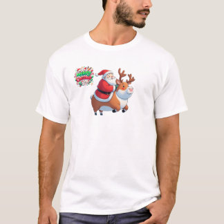 "Santa's vreugdevolle rit met rendieren" T-shirt