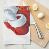 Santa's Watching Keuken Kerst Handdoek (Quarter Fold)