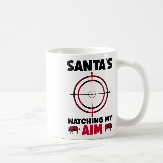 Santa's Watching My Aim - Boar Hog Hunting 1 Koffiemok (Rechts)