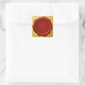 Santa's Wax Seal met Initialen Golden Sticker (Tas)