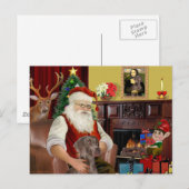 Santa's Weimaraner (N) Feestdagenkaart (Voorkant / Achterkant)