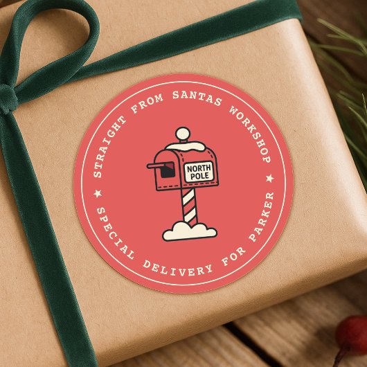 Santas Werkplaats Sticker | Noordpool Levering