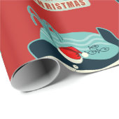 Santa's Whale Cadeaupapier (Rol Hoek)