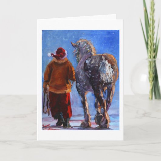 Santa's Wheeler beroemd gemaakt door S. Fuess Feestdagen Kaart (Voorkant)