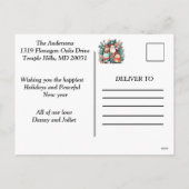 Santa's Whimsical Festive Palette: Personaliseer d Feestdagenkaart (Achterkant)