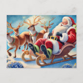 Santa's Whimsical Festive Palette: Personaliseer d Feestdagenkaart (Voorkant)