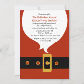 Santa's White Beard Invitation Kaart (Voorkant)