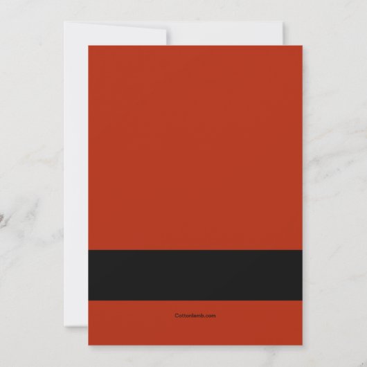 Santa's White Beard Invitation Kaart (Achterkant)