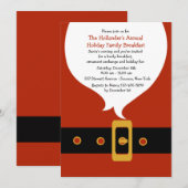 Santa's White Beard Invitation Kaart (Voorkant / Achterkant)