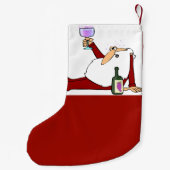 santas wijn kerstmis kleine kerstsok (Achterkant)