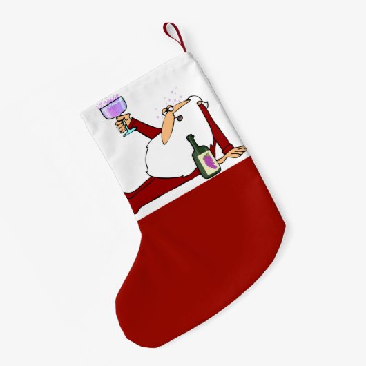 santas wijn kerstmis kleine kerstsok (Achterkant (Hangend))