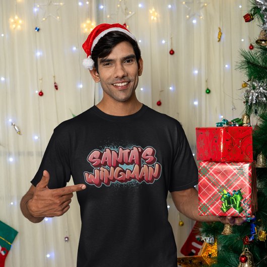 Santa's Wingman Grappig Kerstmis – Feestje T-shirt