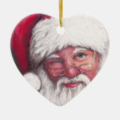 Santa's Wink art Ornament (Voorkant)