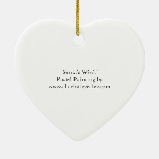Santa's Wink art Ornament (Achterkant)