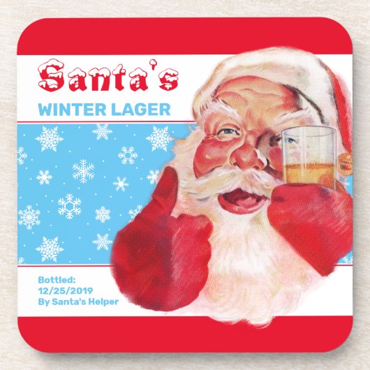Santa's Winter Lager Bier Onderzetter (Voorkant)