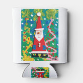 Santa's Winter Wonderland - Kinder kunst voor CHOC Blikjeskoeler (Achterkant)