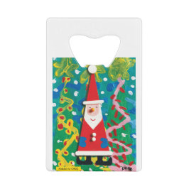 Santa's Winter Wonderland - Kinder kunst voor CHOC Creditkaart Flessenopener