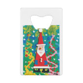 Santa's Winter Wonderland - Kinder kunst voor CHOC Creditkaart Flessenopener (Achterkant)