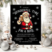 Santa's Wonderful Time voor Bier Kerstfeest Kaart