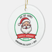 Santa's Workshop Bedrijf Kerstmis Keramisch Ornament (Links)