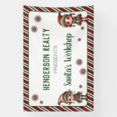 Santa's Workshop Bedrijf Vakantie Party Spandoek (Verticaal)