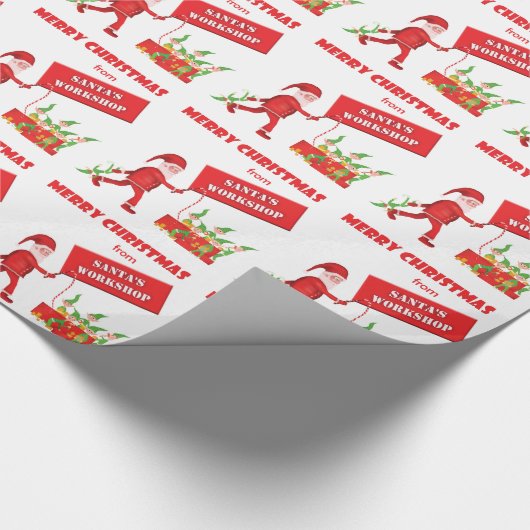 Santa's Workshop Cadeaupapier (Hoek)