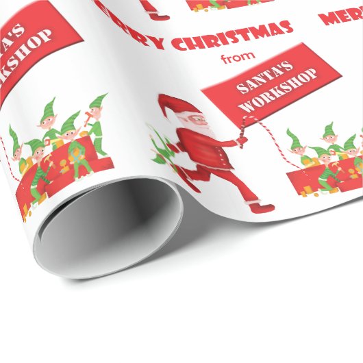 Santa's Workshop Cadeaupapier (Rol Hoek)