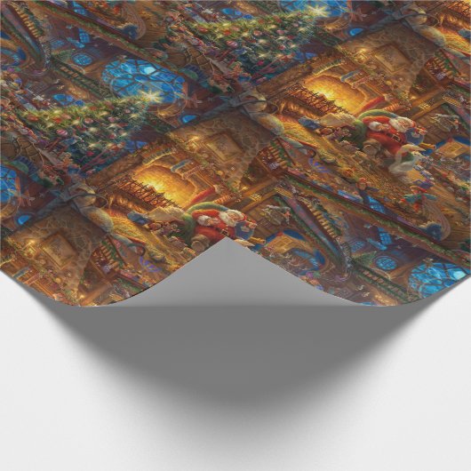 Santa's Workshop Cadeaupapier (Hoek)