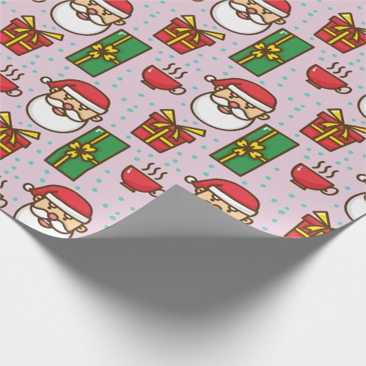 Santa's workshop cadeaupapier (Hoek)